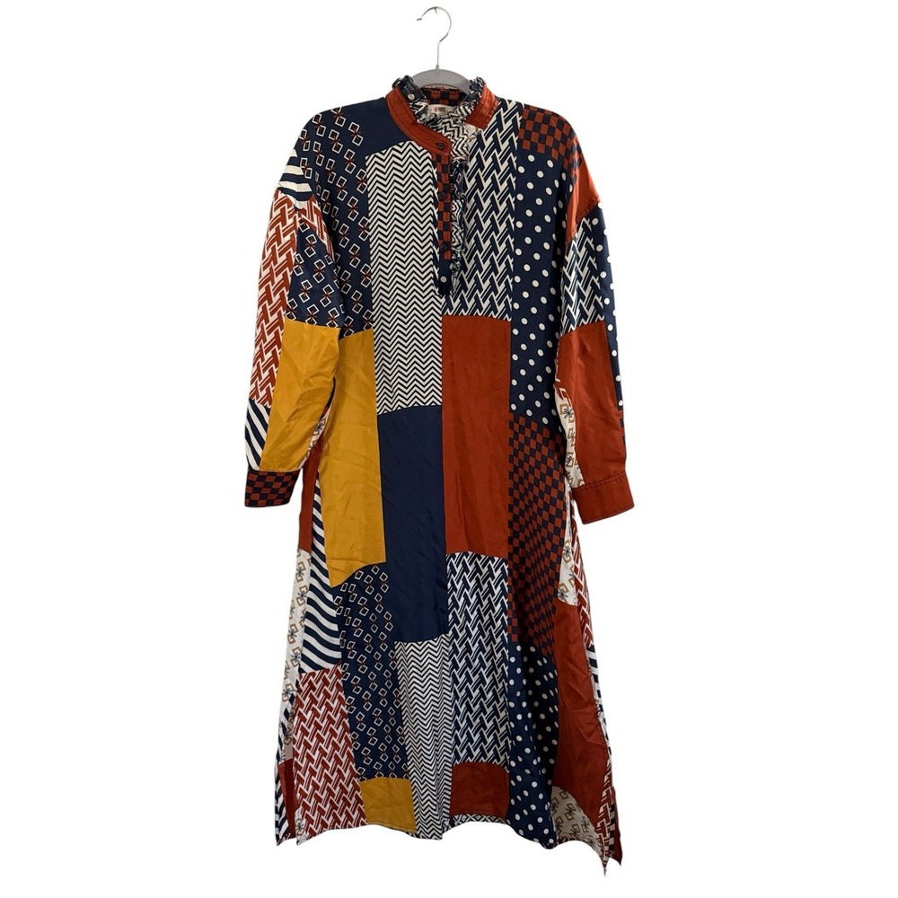 Tory Burch Bianca Silk Shirt Midi Dress Size 2 - Flaws